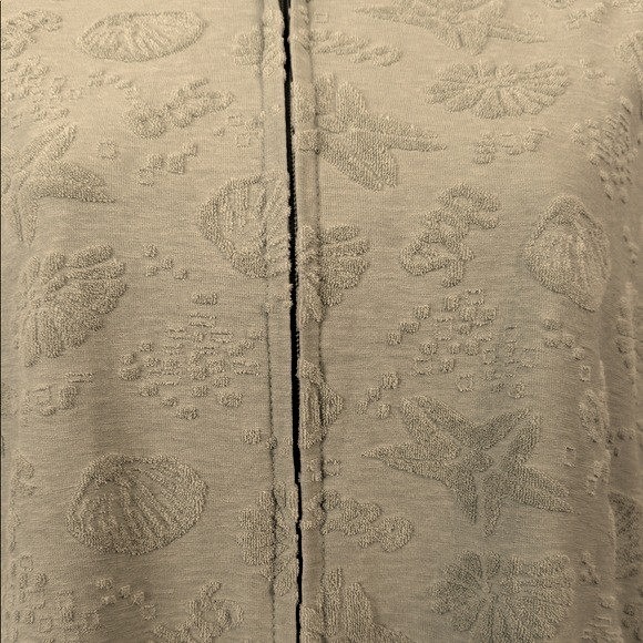 Signature by Stan Herman Light Green Seashell Starfish Textured Zip Front Women - Picture 3 of 7